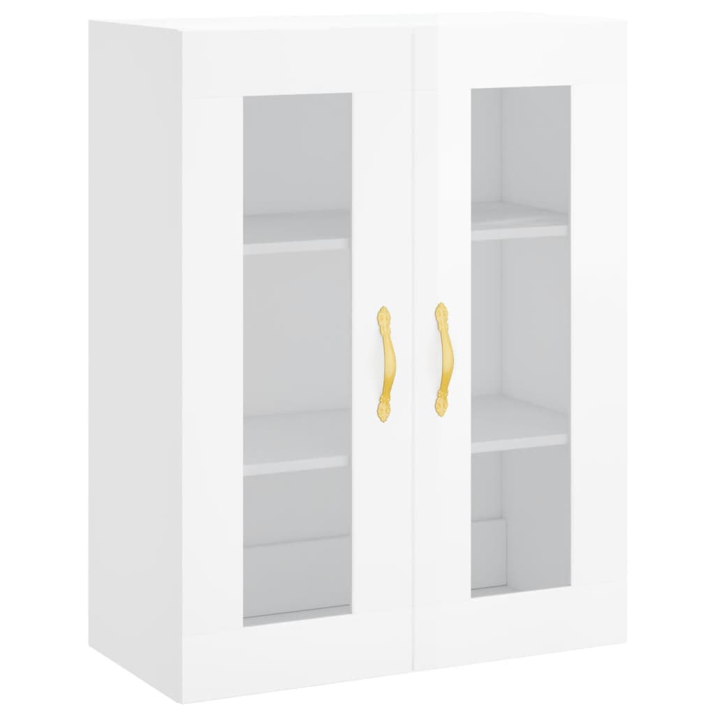 vidaXL Highboard High Gloss White 69.5x34x180 cm Engineered Wood