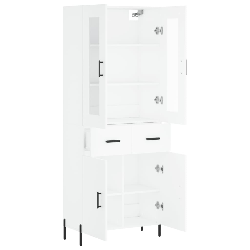 vidaXL Highboard White 69.5x34x180 cm Engineered Wood