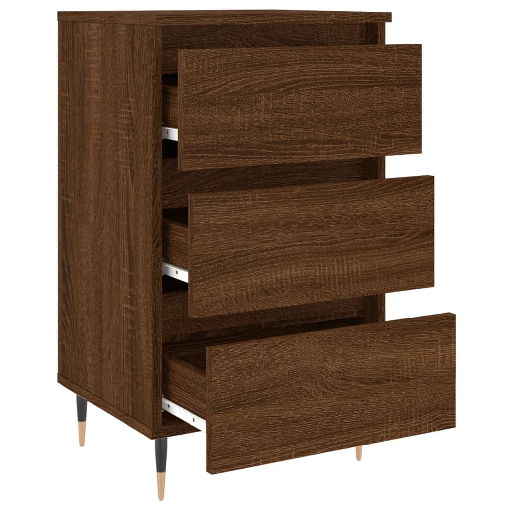 vidaXL Bedside Cabinets 2 pcs Brown Oak 40x35x69 cm Engineered Wood