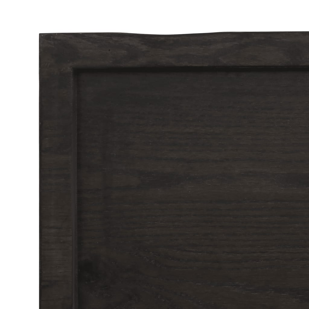 vidaXL Wall Shelf Dark Brown 180x60x(2-6) cm Treated Solid Wood Oak