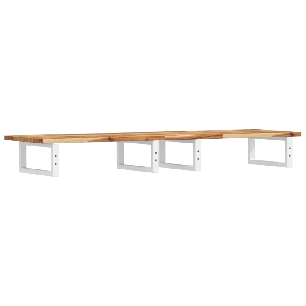 vidaXL Basin Shelf Wall Mounted Steel and Solid Wood Acacia