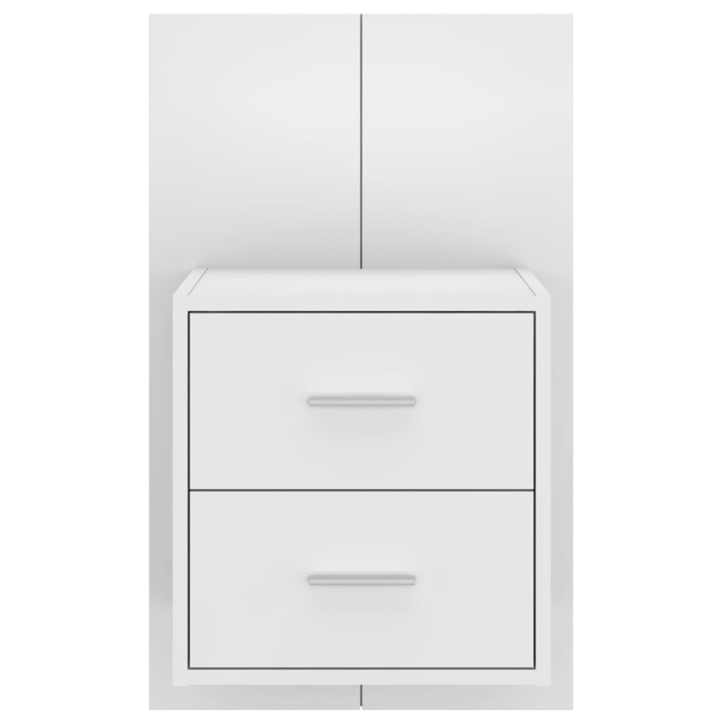 vidaXL Wall-mounted Bedside Cabinets 2 pcs White