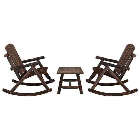 vidaXL 3 Piece Garden Lounge Set Solid Wood Spruce