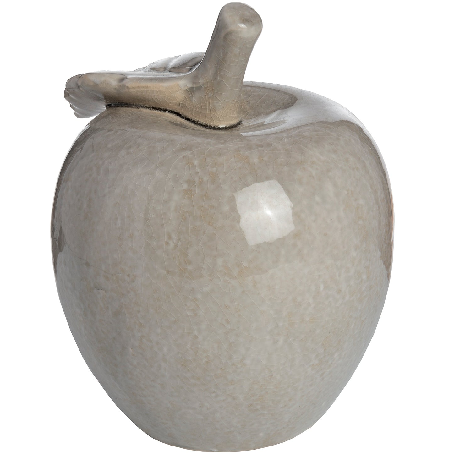 Antique Grey Large Ceramic Apple