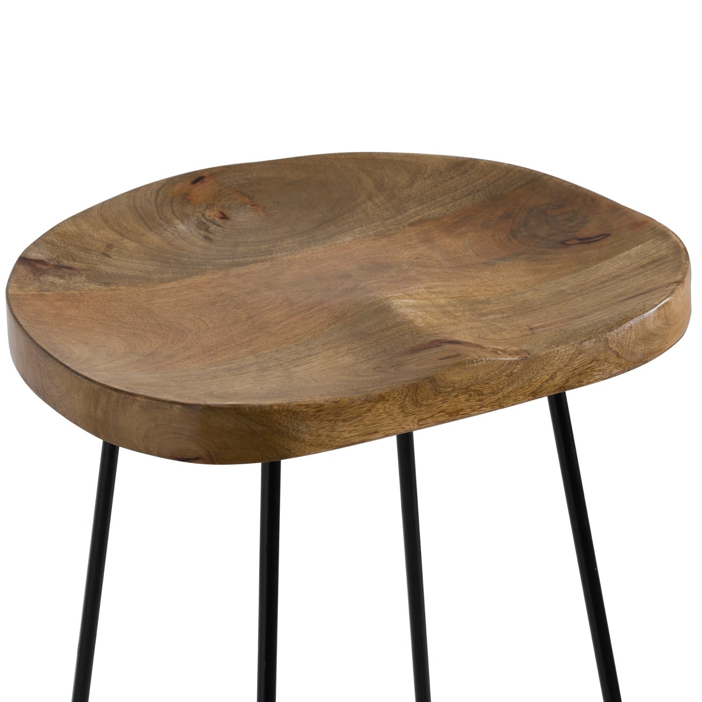 Franklin Hardwood Shaped Bar Stool