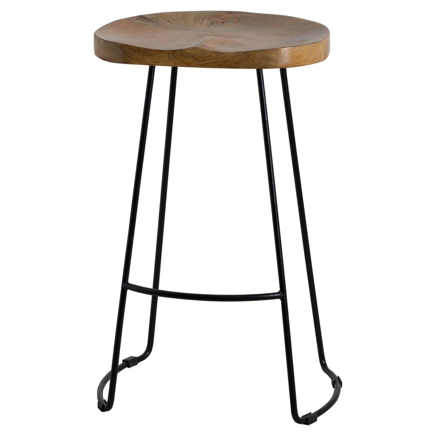 Franklin Hardwood Shaped Bar Stool