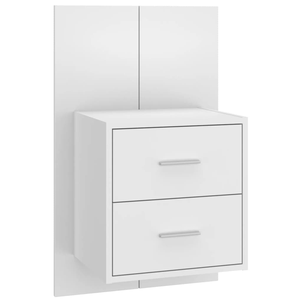 vidaXL Wall-mounted Bedside Cabinets 2 pcs White