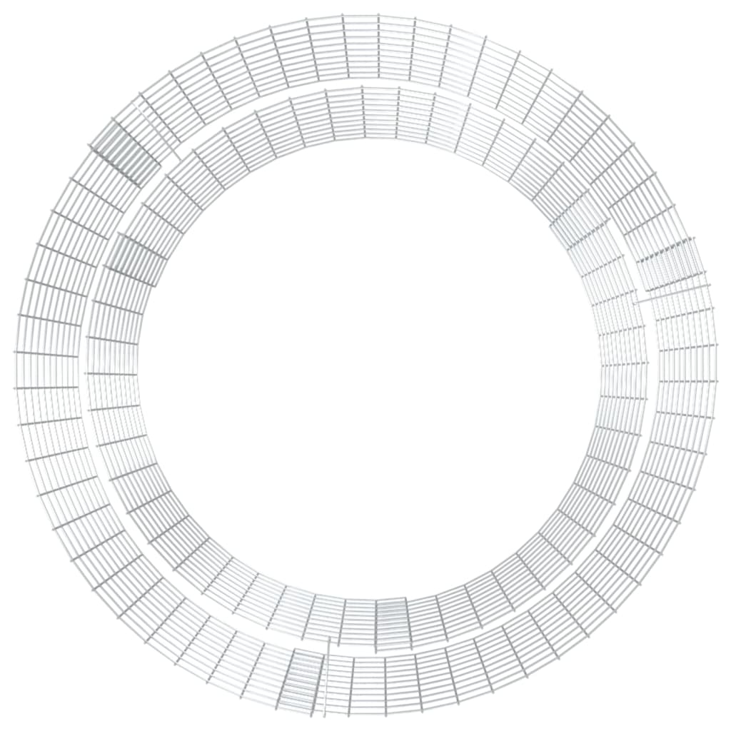 vidaXL Gabion Fire Pit Ø 100 cm Galvanised Iron