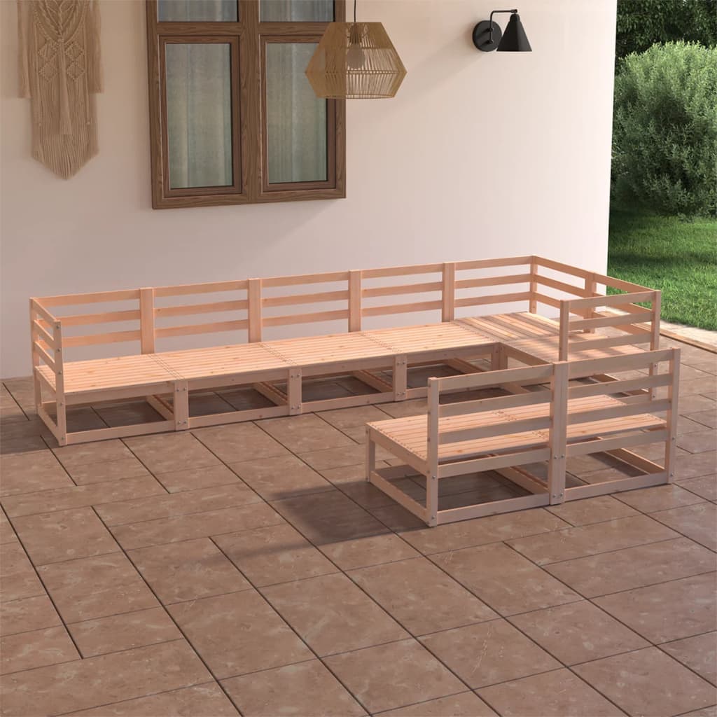 8-piece-garden-lounge-set-honey-brown-solid-pinewood-3 At Willow and Wine