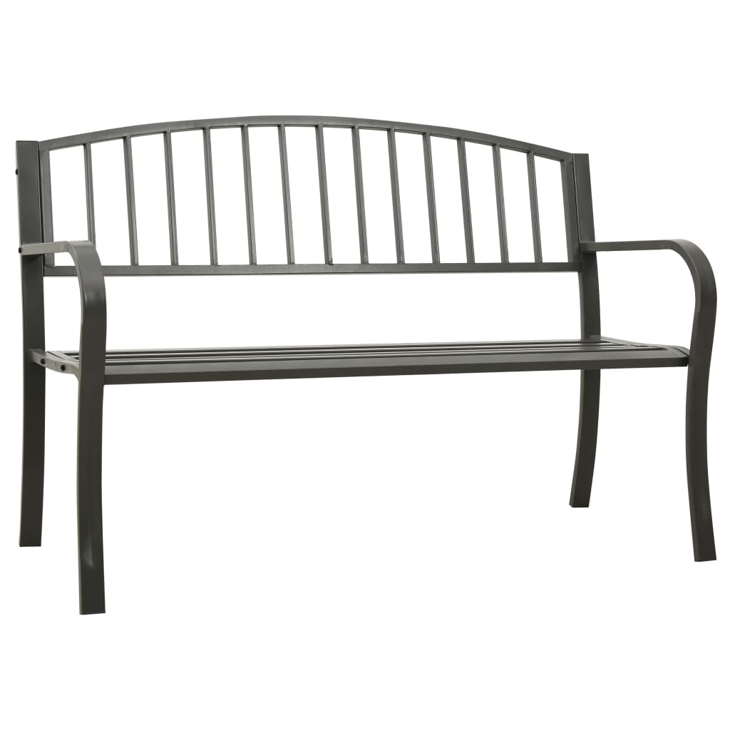 garden-bench-125-cm-black-steel-1 At Willow and Wine