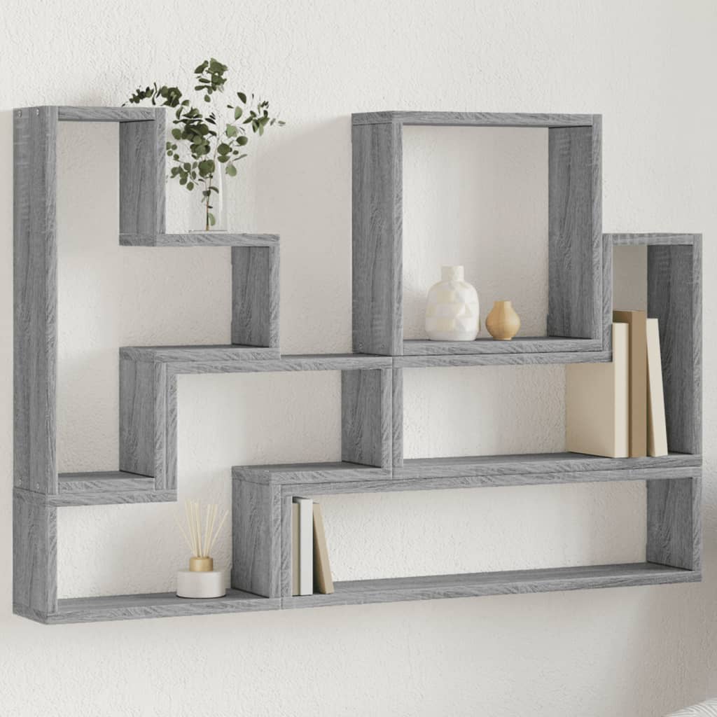 Wall Shelf White 96x12x64 cm Engineered Wood