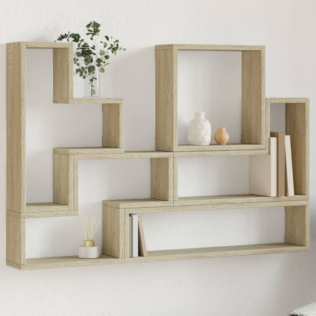 Wall Shelf White 96x12x64 cm Engineered Wood