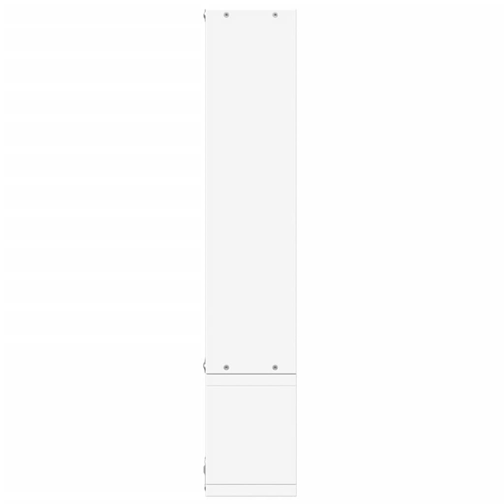 Wall Shelf White 96x12x64 cm Engineered Wood