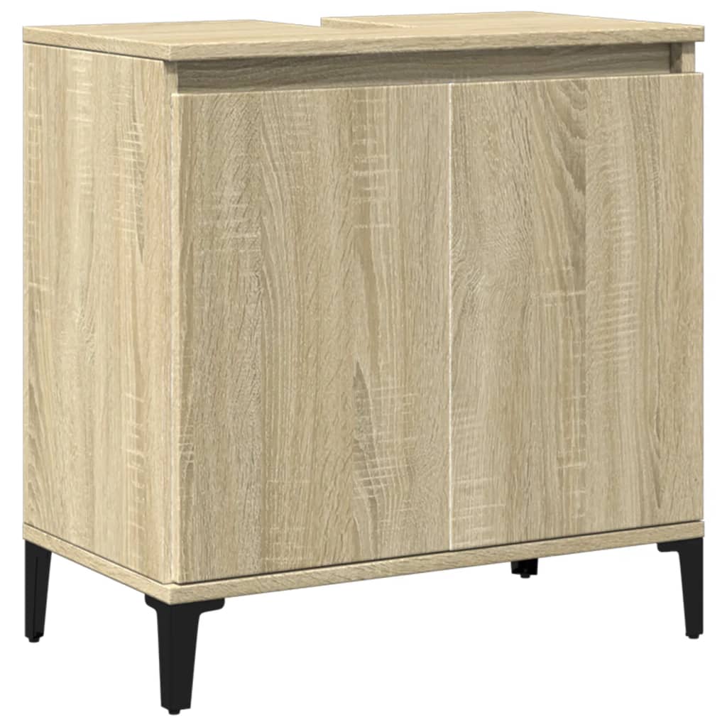 vidaXL Sink Cabinet Sonoma Oak 58x33x60 cm Engineered Wood