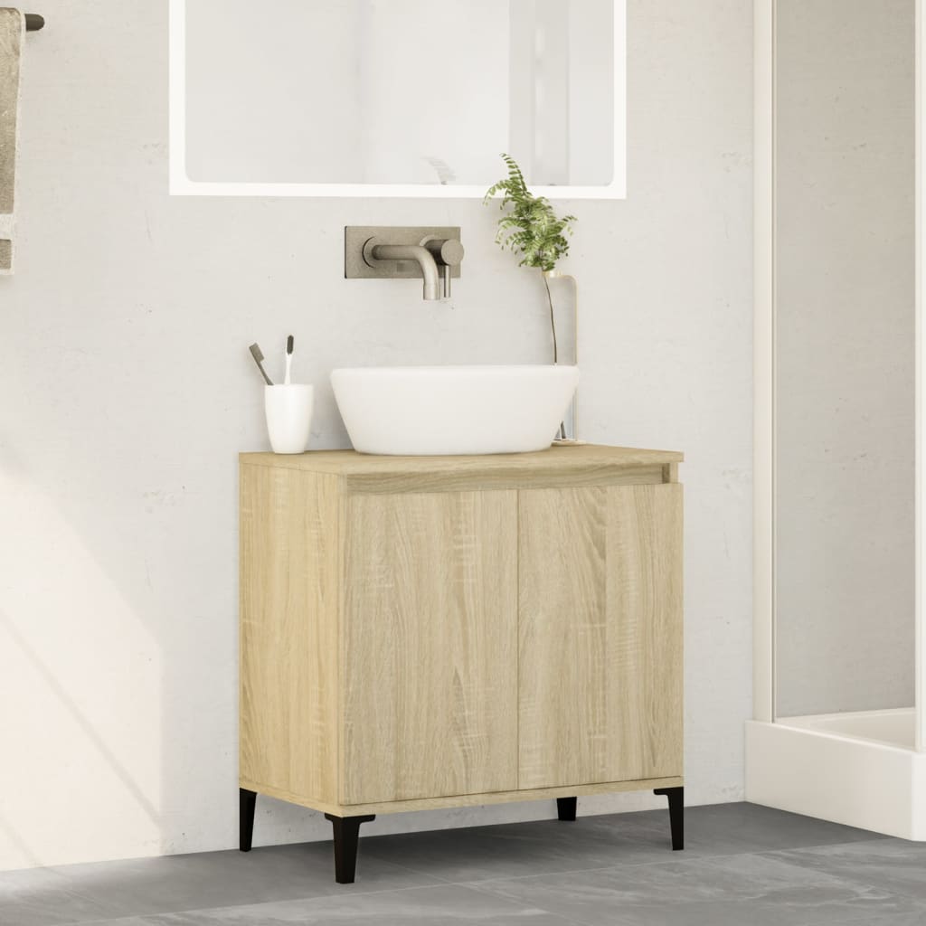 vidaXL Sink Cabinet Sonoma Oak 58x33x60 cm Engineered Wood