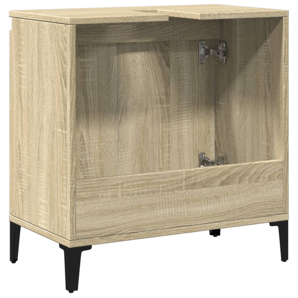 vidaXL Sink Cabinet Sonoma Oak 58x33x60 cm Engineered Wood