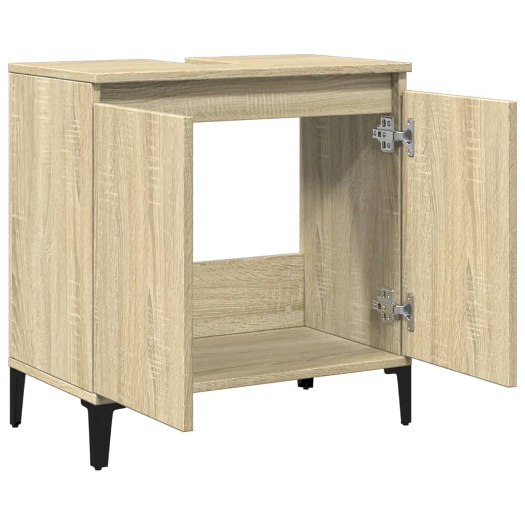 vidaXL Sink Cabinet Sonoma Oak 58x33x60 cm Engineered Wood