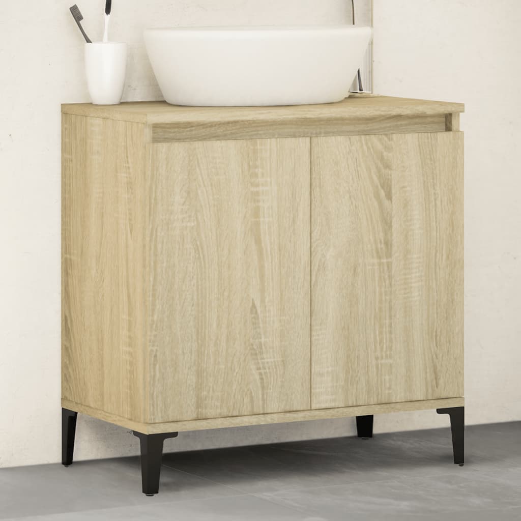 vidaXL Sink Cabinet Sonoma Oak 58x33x60 cm Engineered Wood