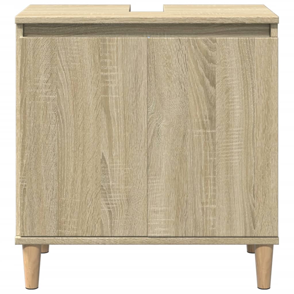 vidaXL Sink Cabinet Sonoma Oak 58x33x60 cm Engineered Wood