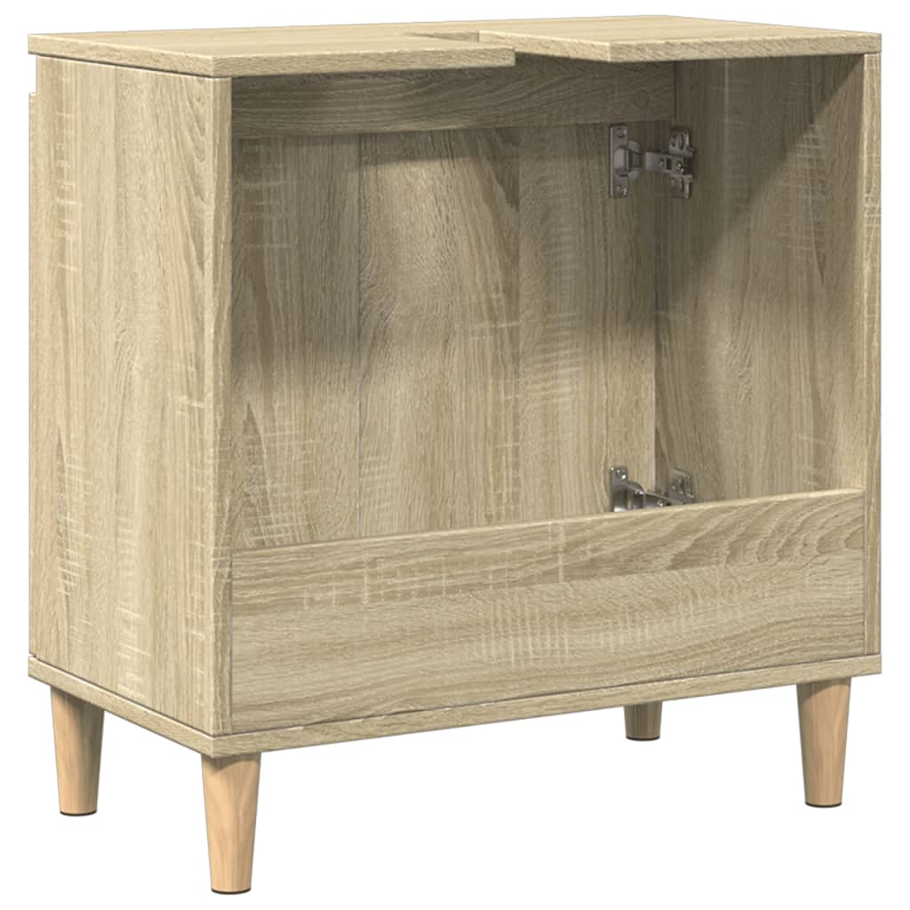 vidaXL Sink Cabinet Sonoma Oak 58x33x60 cm Engineered Wood