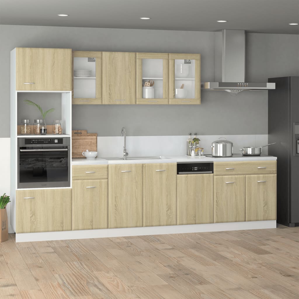 vidaXL Dishwasher Panel Sonoma Oak 45x3x67 cm Engineered Wood