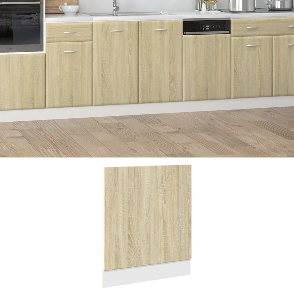 vidaXL Dishwasher Panel Sonoma Oak 60x3x67 cm Engineered Wood