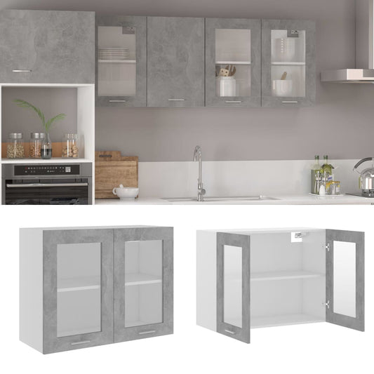 hanging-glass-cabinet-concrete-grey-80x31x60-cm-engineered-wood-930408 At Willoe and Wine!