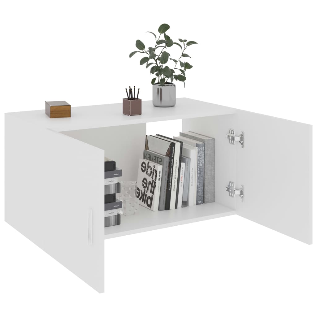 vidaXL Wall Mounted Cabinet White 80x39x40 cm Engineered Wood