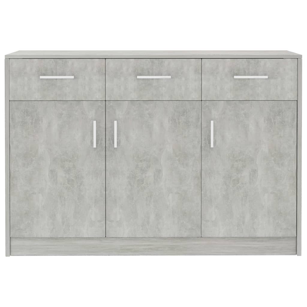 vidaXL Sideboard Concrete Grey 110x30x75 cm Engineered Wood