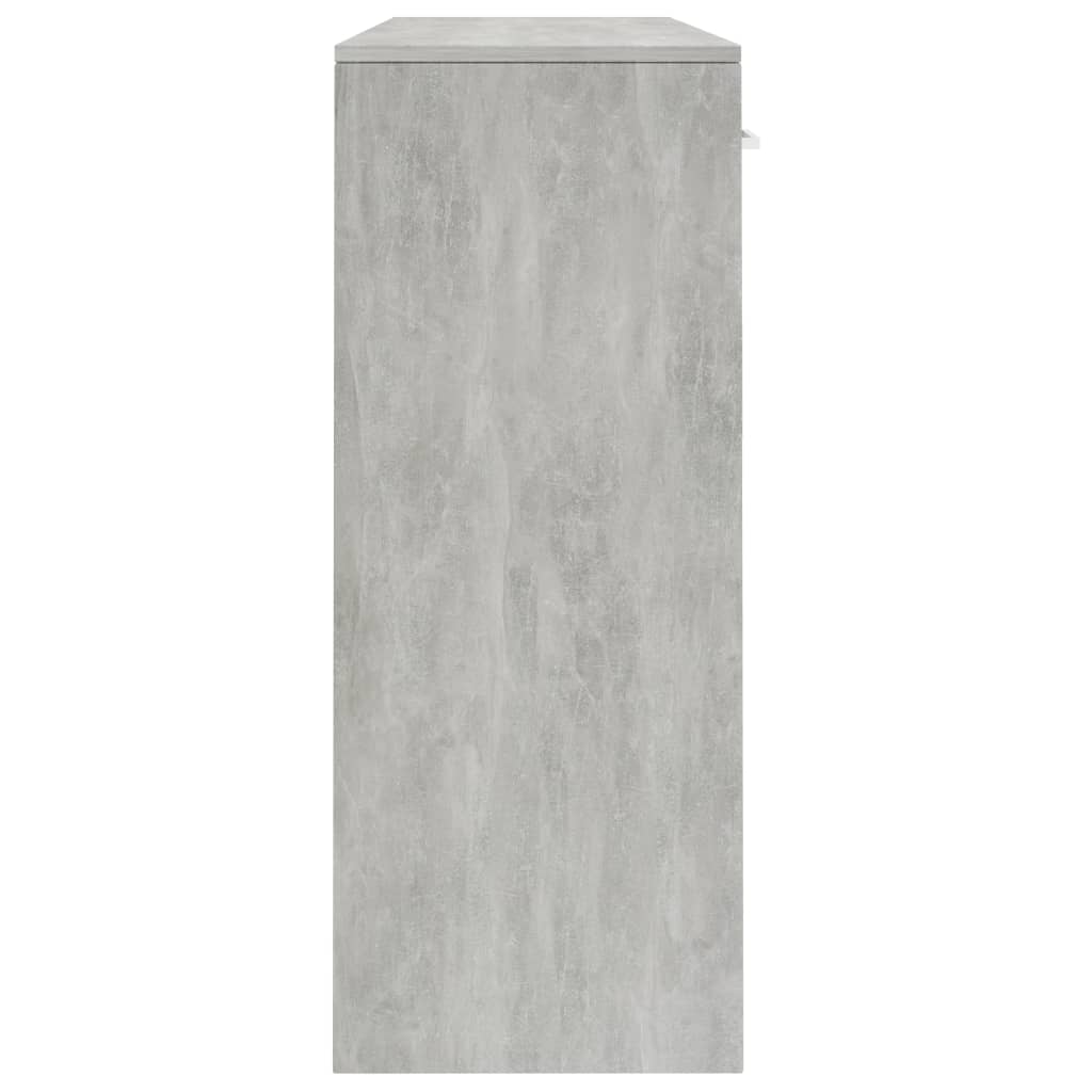 vidaXL Sideboard Concrete Grey 110x30x75 cm Engineered Wood