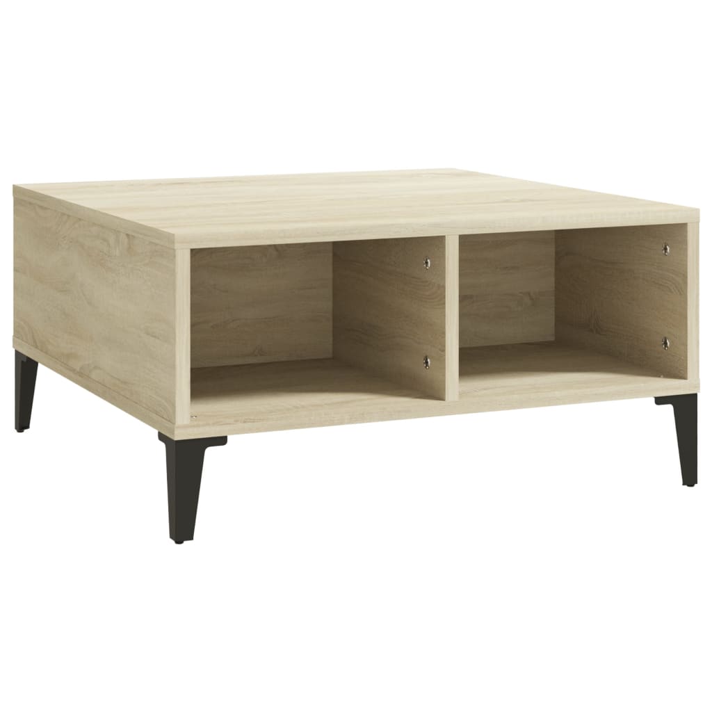 vidaXL Coffee Table Sonoma Oak 60x60x30 cm Engineered Wood