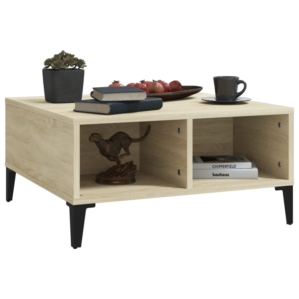 vidaXL Coffee Table Sonoma Oak 60x60x30 cm Engineered Wood