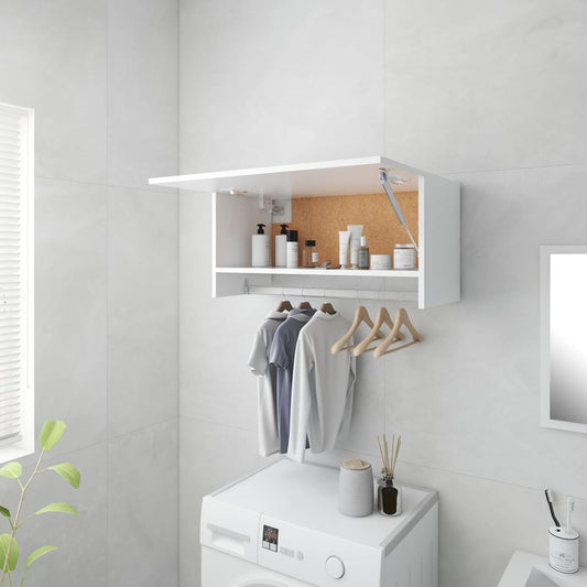 vidaXL Wardrobe White 70x32.5x35 cm Engineered Wood