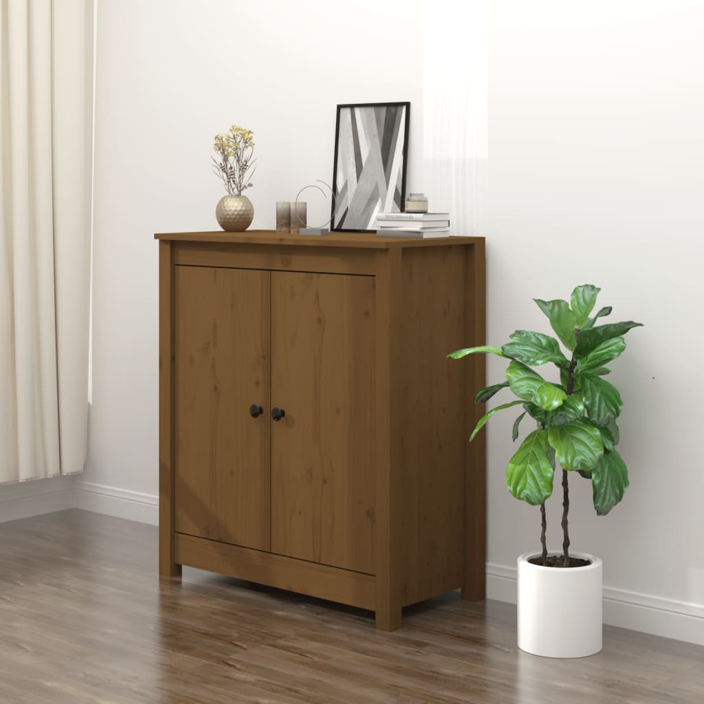 vidaXL Sideboard Honey Brown 70x35x80 cm Solid Wood Pine