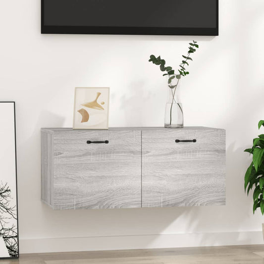 vidaXL Wall Cabinet Grey Sonoma 80x36.5x35 cm Engineered Wood