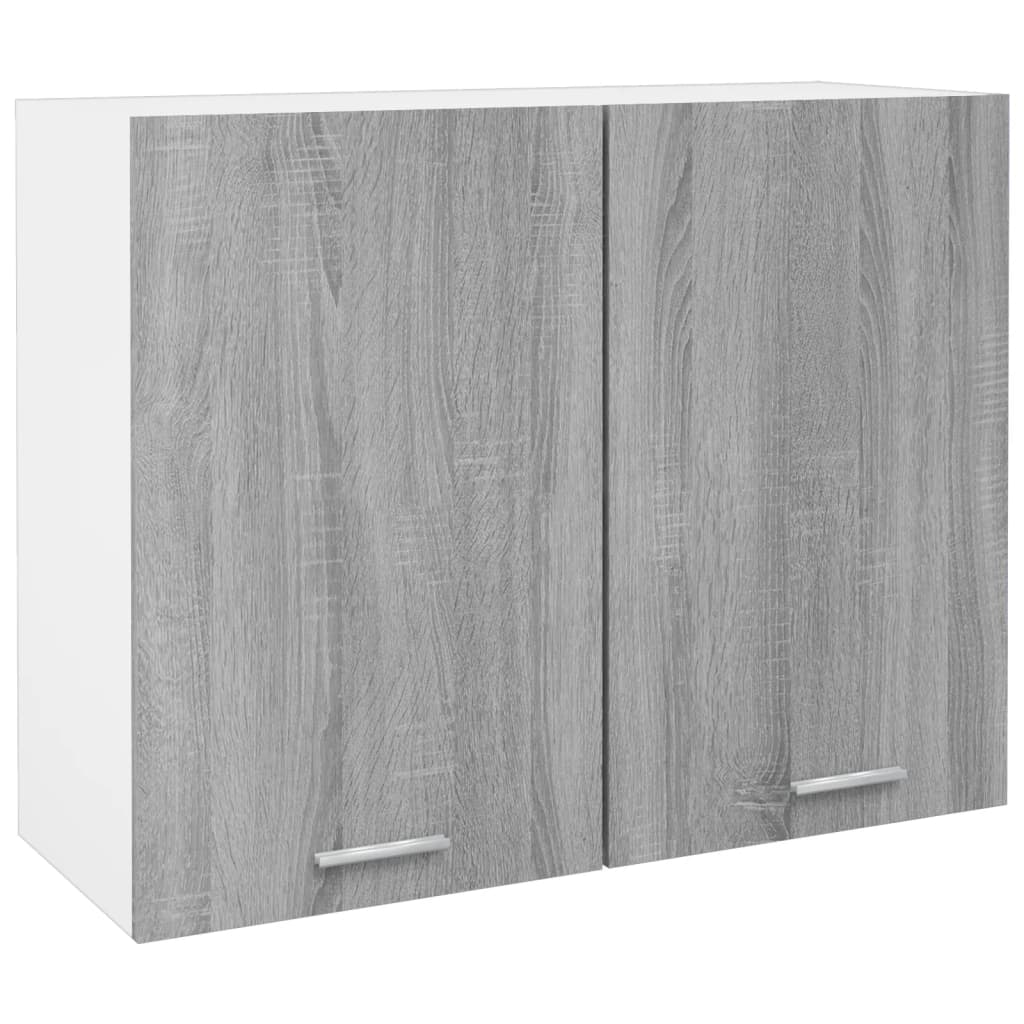 vidaXL Hanging Cabinet Grey Sonoma 80x31x60 cm Engineered Wood