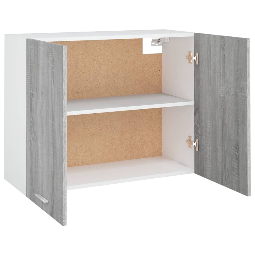 vidaXL Hanging Cabinet Grey Sonoma 80x31x60 cm Engineered Wood