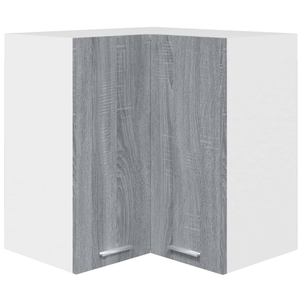 vidaXL Hanging Corner Cabinet Grey Sonoma 57x57x60 cm Engineered Wood