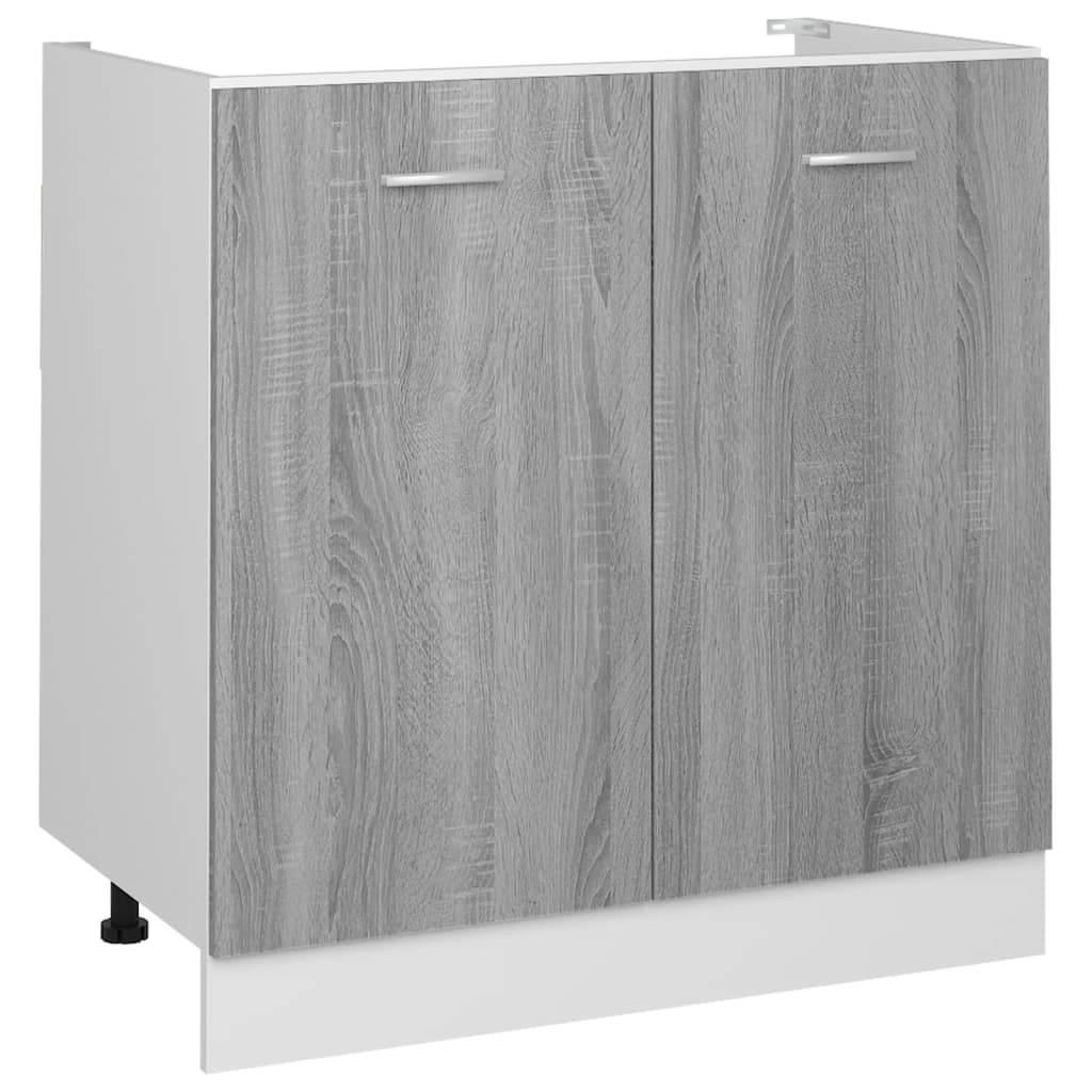 vidaXL Sink Bottom Cabinet Grey Sonoma 80x46x81.5 cm Engineered Wood