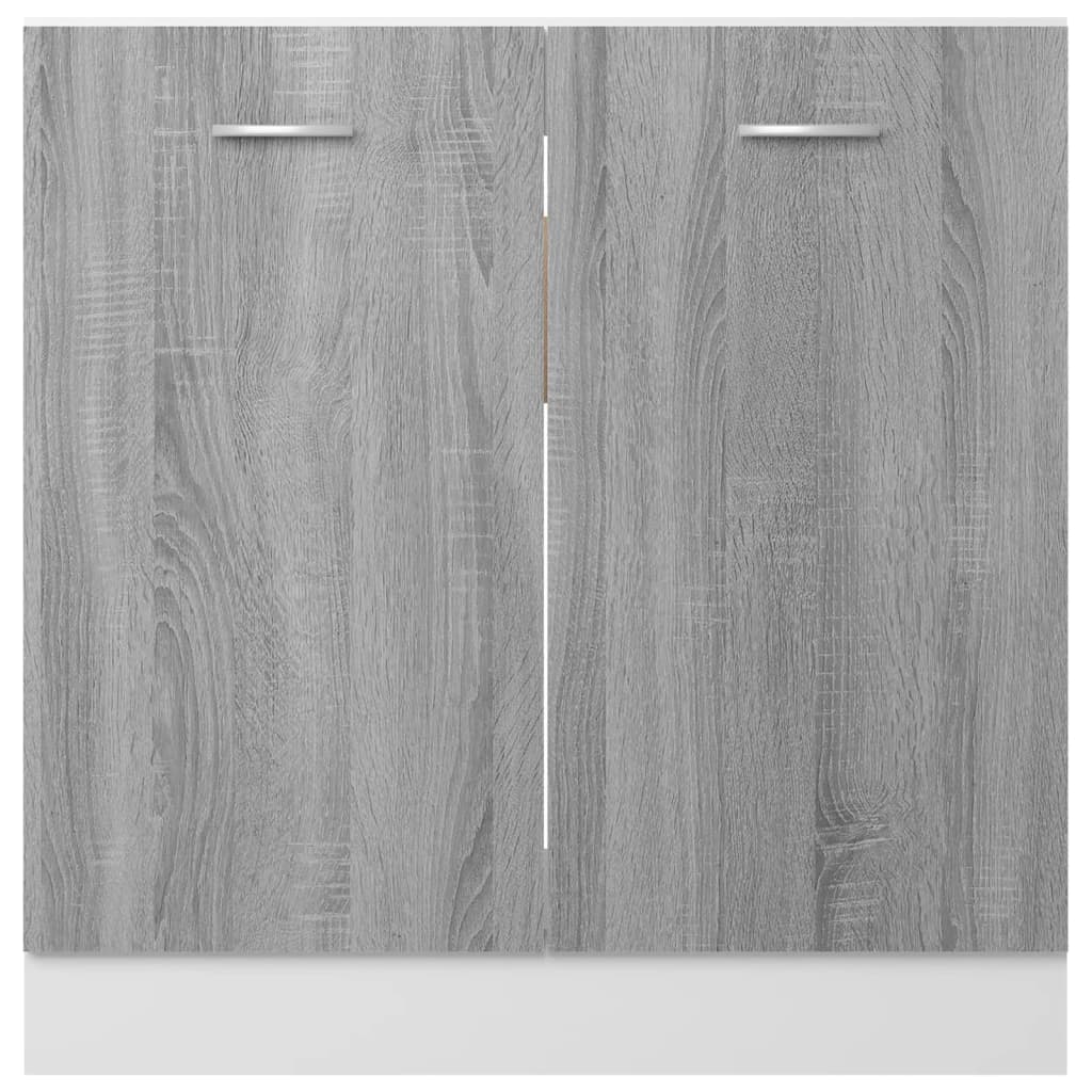 vidaXL Sink Bottom Cabinet Grey Sonoma 80x46x81.5 cm Engineered Wood