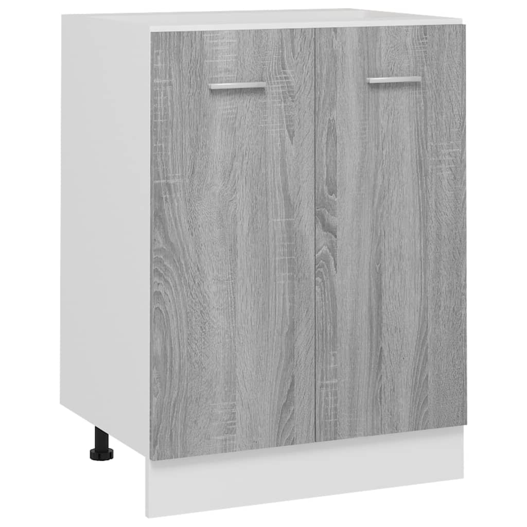 vidaXL Bottom Cabinet Grey Sonoma 60x46x81.5 cm Engineered Wood