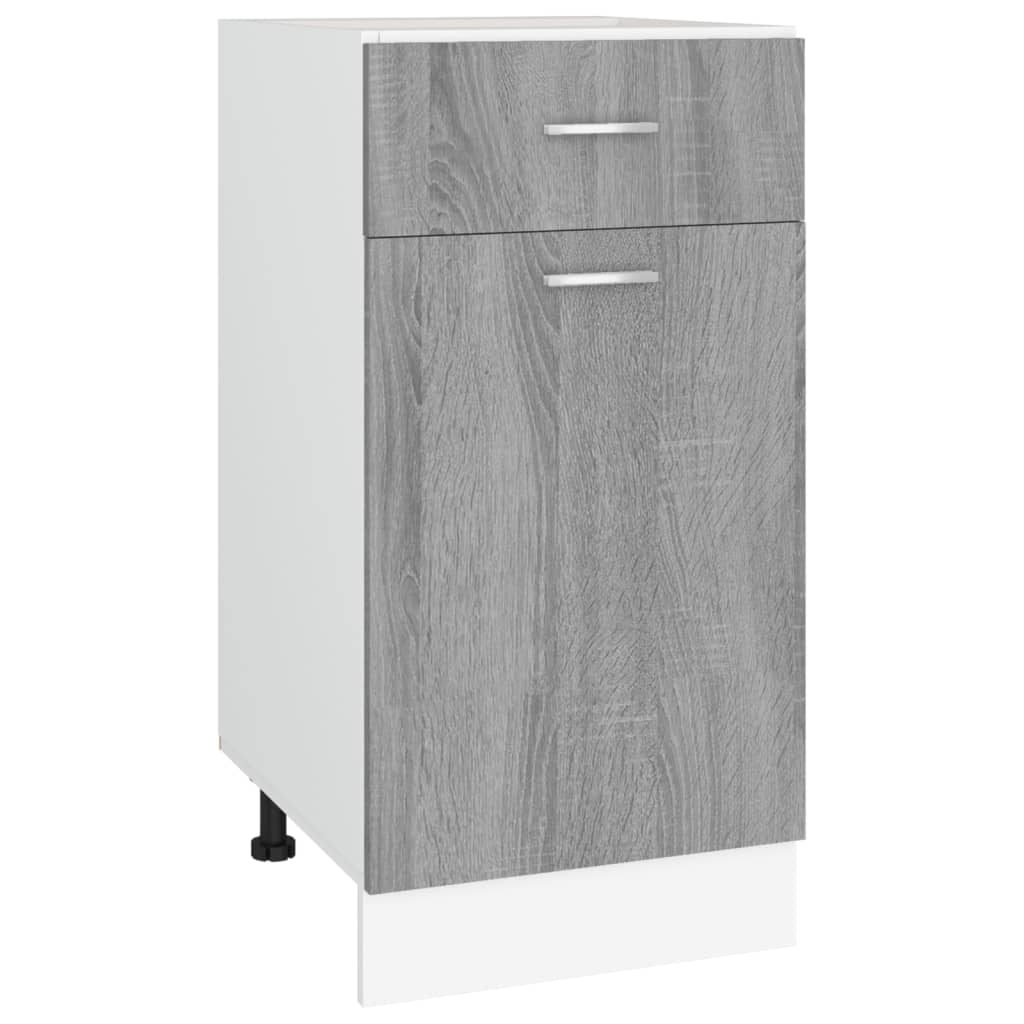 vidaXL Drawer Bottom Cabinet Grey Sonoma 40x46x81.5 cm Engineered Wood