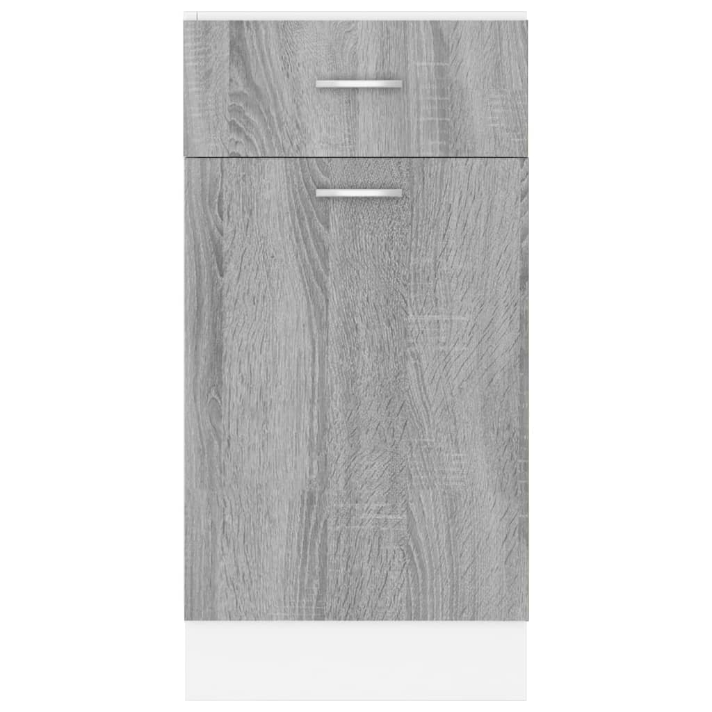 vidaXL Drawer Bottom Cabinet Grey Sonoma 40x46x81.5 cm Engineered Wood