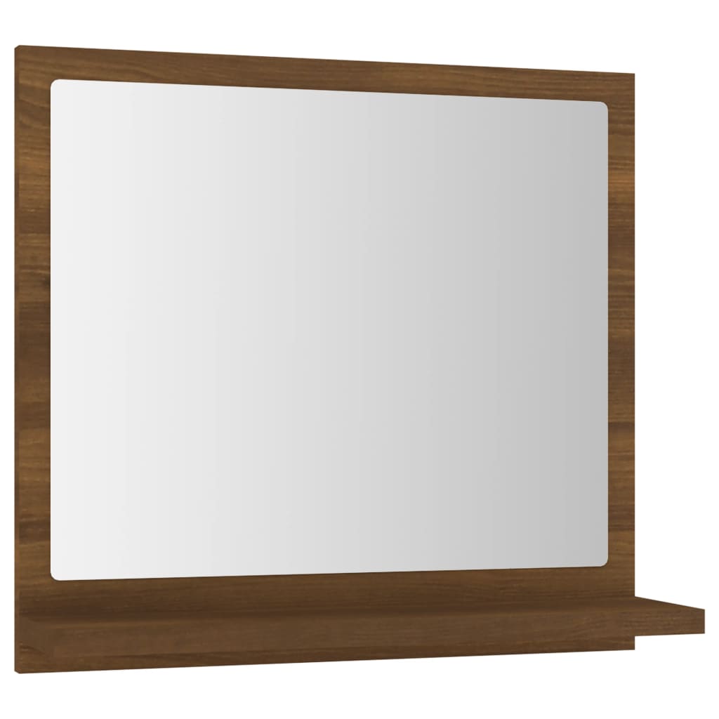 vidaXL Bathroom Mirror Brown Oak 40x10.5x37 cm Engineered Wood