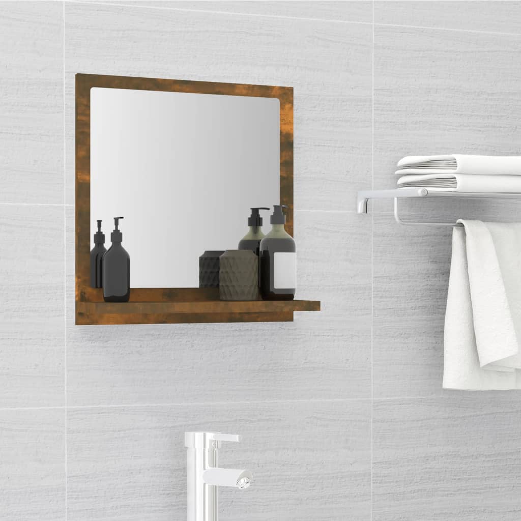 vidaXL Bathroom Mirror Brown Oak 40x10.5x37 cm Engineered Wood