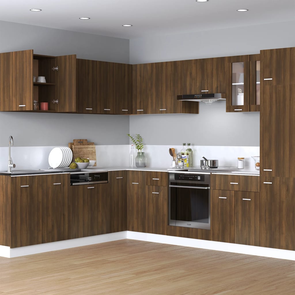 vidaXL Hanging Cabinet Brown Oak Engineered Wood