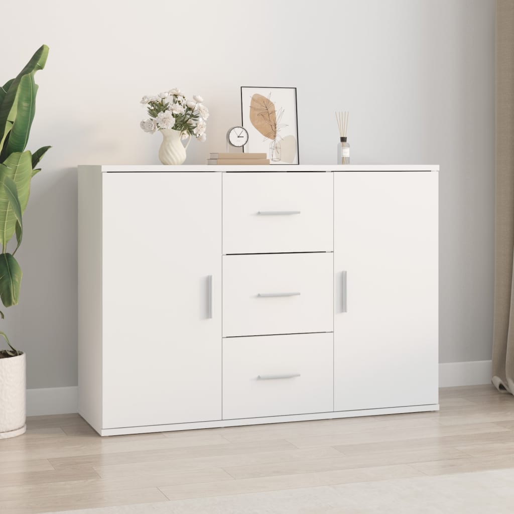 vidaXL Sideboard White 91x29.5x65 cm Engineered Wood at Willow and Wine!