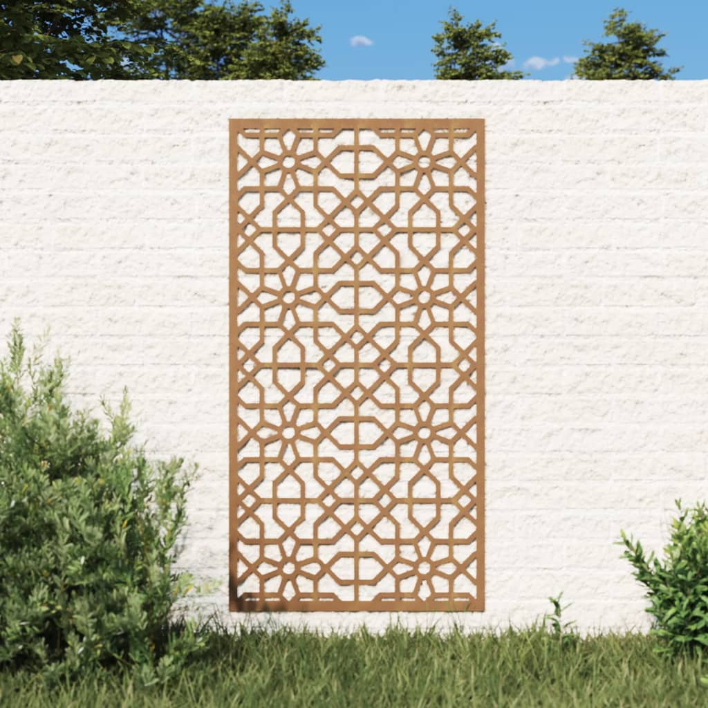 vidaXL Garden Wall Decoration 105x55 cm Corten Steel Moorish Design at Willow and Wine!