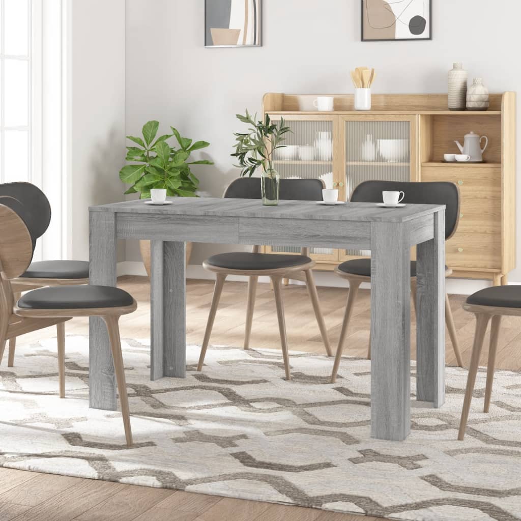 vidaXL Dining Table Grey Sonoma 120x60x76 cm Engineered Wood