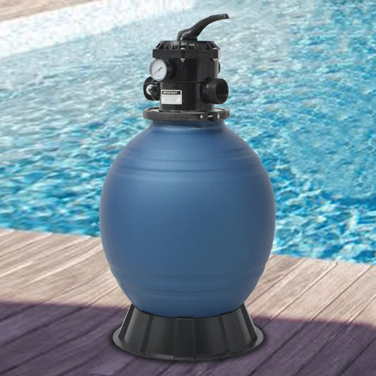 vidaXL Pool Sand Filter with 6 Position Valve Blue 460 mm at Willow and Wine!